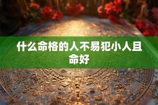 什么命格的人不易犯小人且命好
