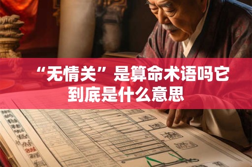 “无情关”是算命术语吗它到底是什么意思
