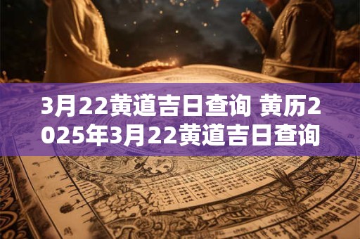 3月22黄道吉日查询 黄历2025年3月22黄道吉日查询