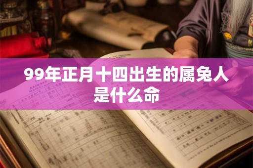 99年正月十四出生的属兔人是什么命
