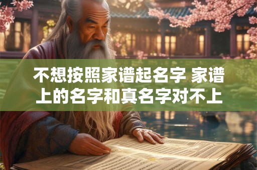 不想按照家谱起名字 家谱上的名字和真名字对不上