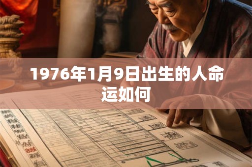 1976年1月9日出生的人命运如何