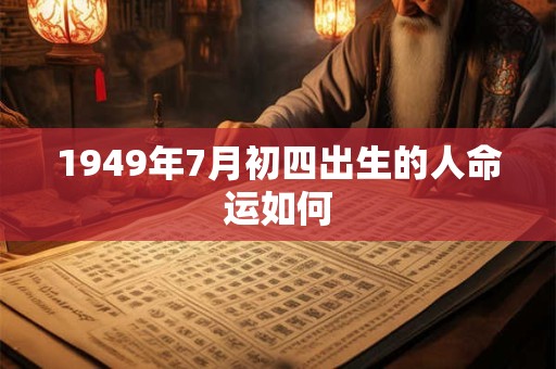 1949年7月初四出生的人命运如何