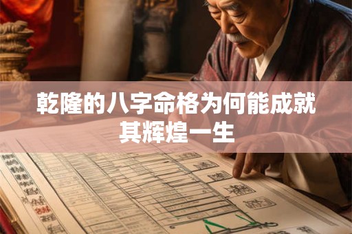 乾隆的八字命格为何能成就其辉煌一生