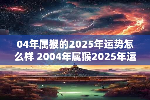 04年属猴的2025年运势怎么样 2004年属猴2025年运势及运程详解