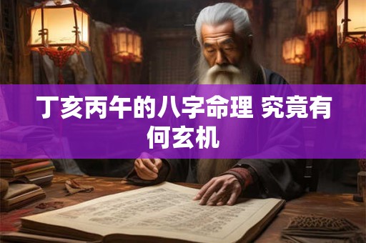 丁亥丙午的八字命理 究竟有何玄机