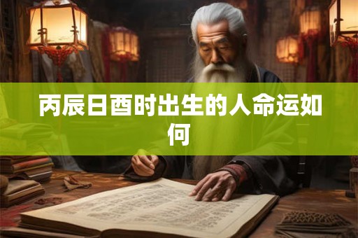 丙辰日酉时出生的人命运如何