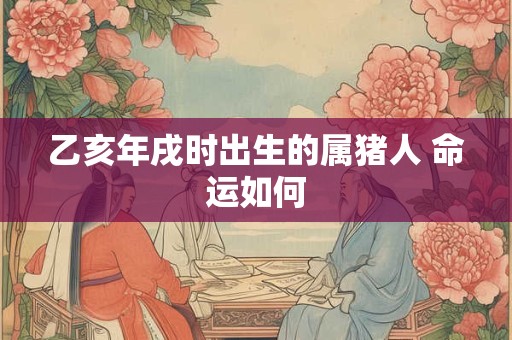 乙亥年戌时出生的属猪人 命运如何
