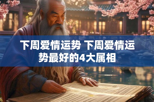 下周爱情运势 下周爱情运势最好的4大属相