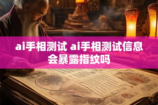 ai手相测试 ai手相测试信息会暴露指纹吗