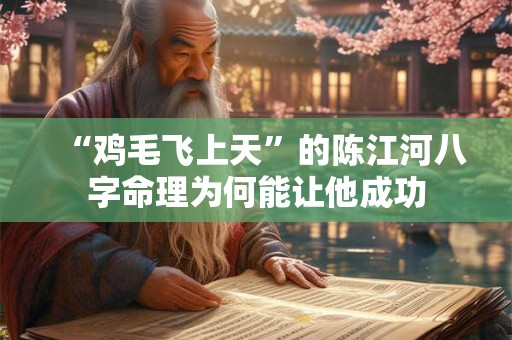 “鸡毛飞上天”的陈江河八字命理为何能让他成功