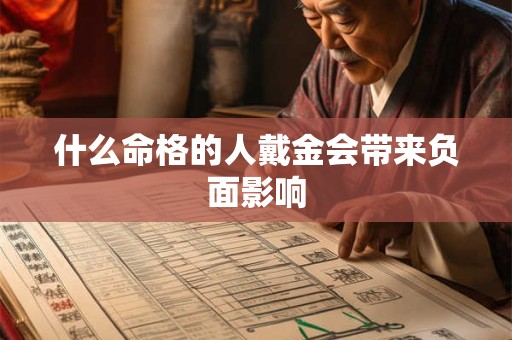 什么命格的人戴金会带来负面影响
