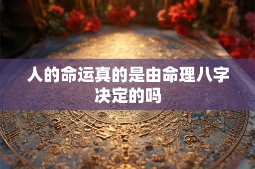 人的命运真的是由命理八字决定的吗