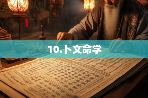 10.卜文命学