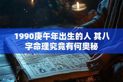 1990庚午年出生的人 其八字命理究竟有何奥秘