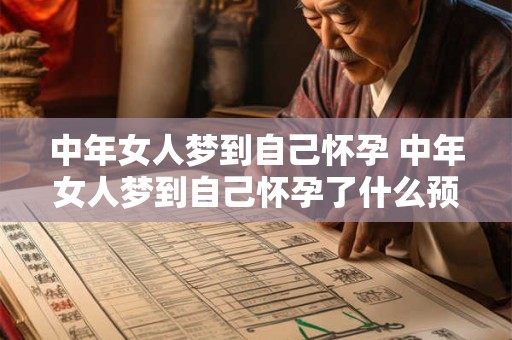 中年女人梦到自己怀孕 中年女人梦到自己怀孕了什么预兆已婚女人