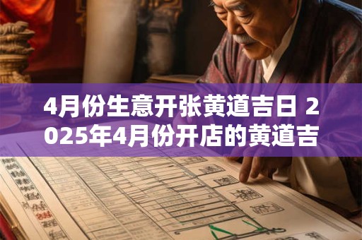 4月份生意开张黄道吉日 2026年4月份开店的黄道吉日查询