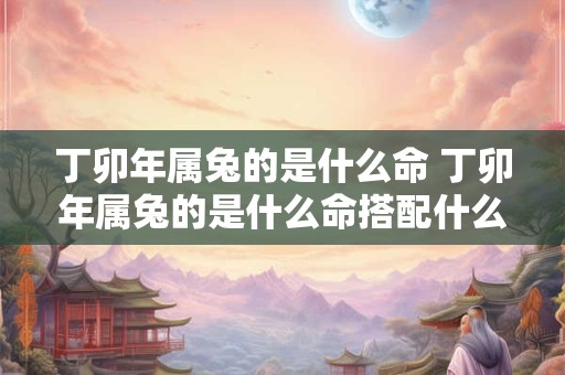 丁卯年属兔的是什么命 丁卯年属兔的是什么命搭配什么命最好
