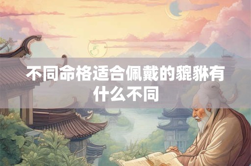 不同命格适合佩戴的貔貅有什么不同 不同命格适合佩戴的貔貅有什么不同