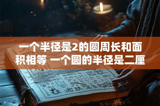 一个半径是2的圆周长和面积相等 一个圆的半径是二厘米它的周长和面积相等这句话对吗
