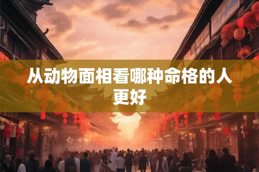 从动物面相看哪种命格的人更好