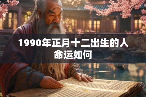 1990年正月十二出生的人命运如何