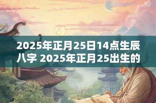 2025年正月25日14点生辰八字 2025年正月25出生的宝宝五行缺什么