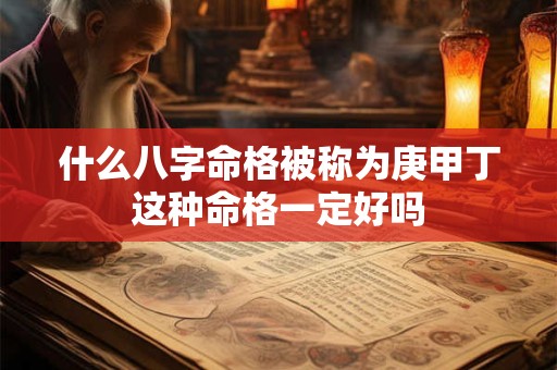 什么八字命格被称为庚甲丁这种命格一定好吗