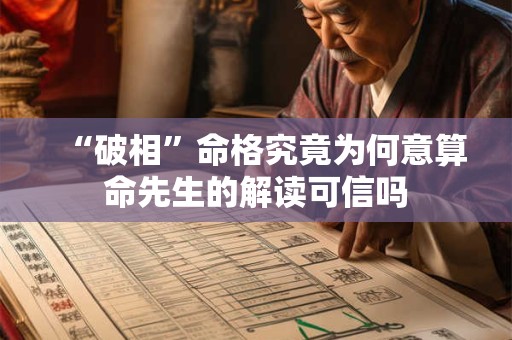 “破相”命格究竟为何意算命先生的解读可信吗
