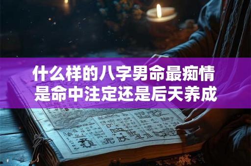 什么样的八字男命最痴情 是命中注定还是后天养成