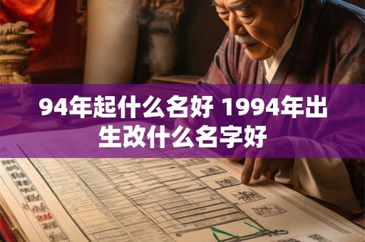 94年起什么名好 1994年出生改什么名字好
