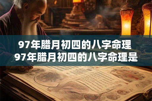 97年腊月初四的八字命理 97年腊月初四的八字命理是什么