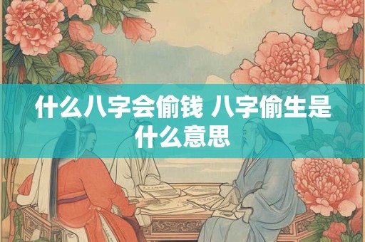 什么八字会偷钱 八字偷生是什么意思