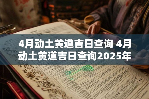 4月动土黄道吉日查询 4月动土黄道吉日查询2026年建房吉日 4月动土黄道吉日查询 4月动土黄道吉日查询2026年建房吉日