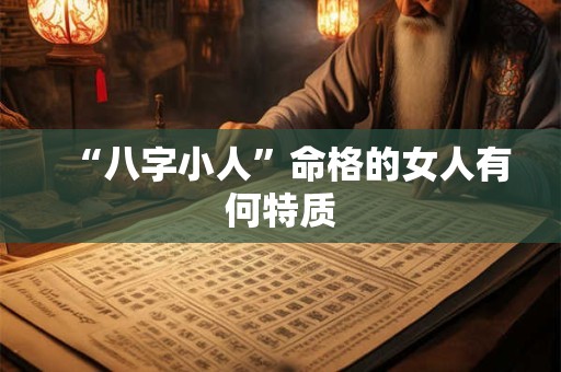 “八字小人”命格的女人有何特质