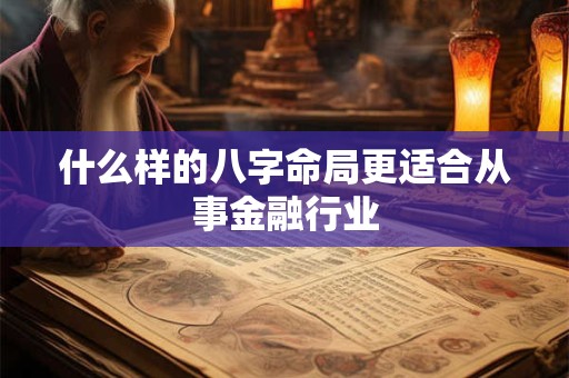 什么样的八字命局更适合从事金融行业