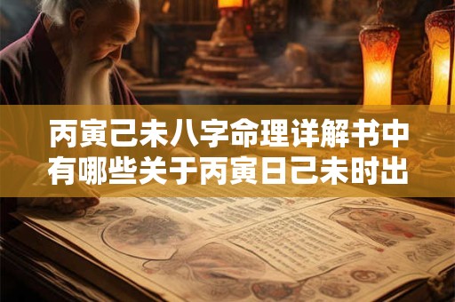 丙寅己未八字命理详解书中有哪些关于丙寅日己未时出生的人命运的具体阐述