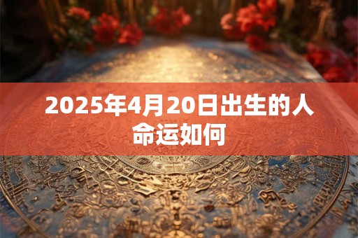 2026年4月20日出生的人命运如何