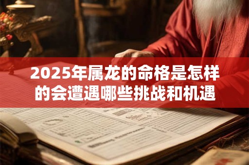 2025年属龙的命格是怎样的会遭遇哪些挑战和机遇