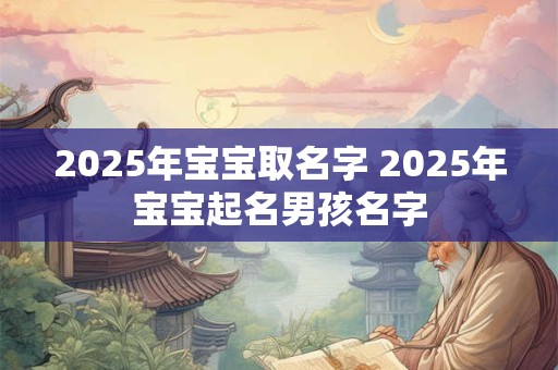 2025年宝宝取名字 2025年宝宝起名男孩名字