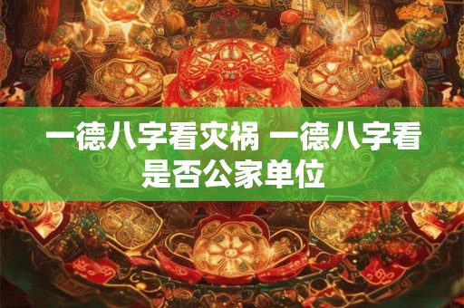 一德八字看灾祸 一德八字看是否公家单位