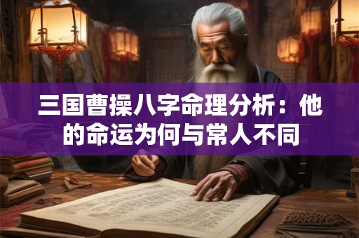 三国曹操八字命理分析：他的命运为何与常人不同