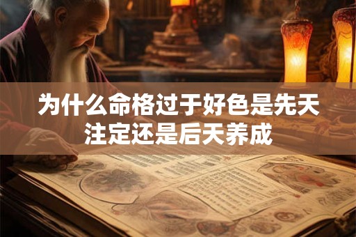 为什么命格过于好色是先天注定还是后天养成