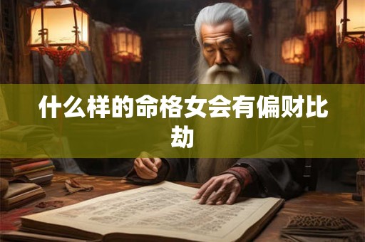 什么样的命格女会有偏财比劫