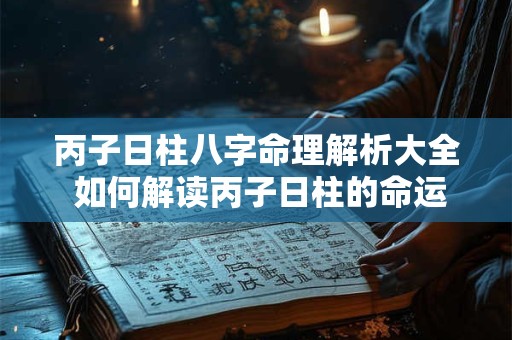 详细阅读:丙子日柱八字命理解析大全 如何解读丙子日柱的命运密码 丙子日柱八字命理解析大全 如何解读丙子日柱的命运密码