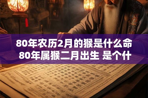 80年农历2月的猴是什么命 80年属猴二月出生 是个什么命