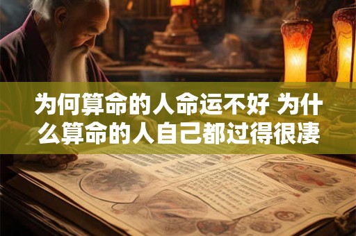 为何算命的人命运不好 为什么算命的人自己都过得很凄惨