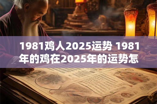 1981鸡人2025运势 1981年的鸡在2025年的运势怎么样