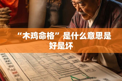 “木鸡命格”是什么意思是好是坏