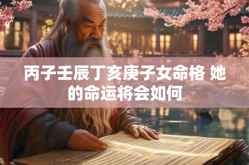 丙子壬辰丁亥庚子女命格 她的命运将会如何 丙子壬辰丁亥庚子女命格 她的命运将会如何